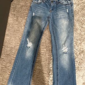 Vintage light wash clear jeans